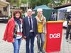 Christa Naaß zusammen mit Franz Spieß und Anette Pappler