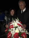 Christa Naaß und Richard Bartsch legten Blumen am Denkmal der Verteidigung der Küste auf der Westerplatte nieder